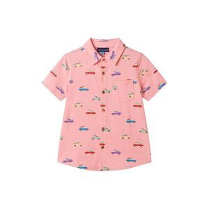 Andy & Evan Boys  Printed Knit Shirt, Orange